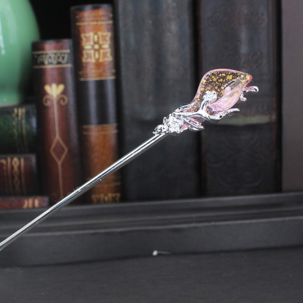 Vintage Metal Flower Hairpin For Women Antique Hair Stick For Girl Hair Clip Costume Chinese Hanfu Hair Accessories Bun Maker