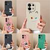 For Xiaomi Redmi Note 13 Pro 13R Turbo 3 13 A3 Cover Phone Case Cartoon Pattern Cat Camera Protection Anti Drop Matte Soft Silicone Housing Shell Capa