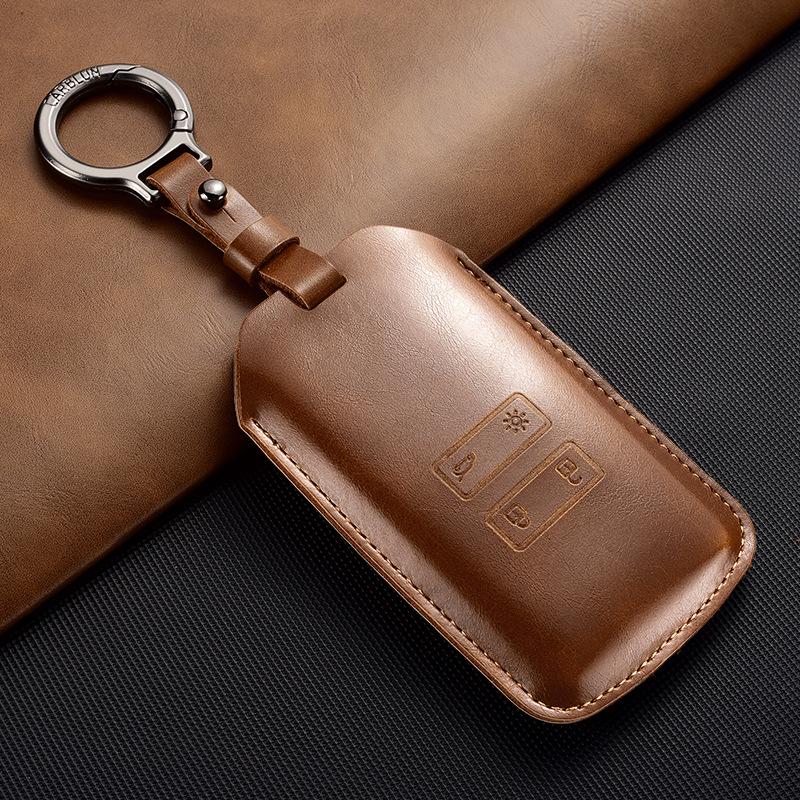 Renault Koleos Kadjar Dongfeng E-Notes Leather Key Cover for Men