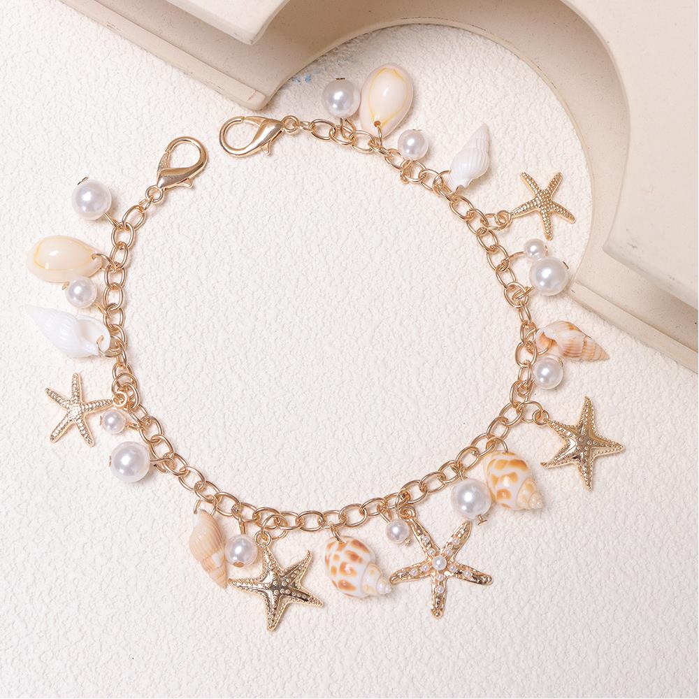 Bohemian Style Multi-layer Bag Chain For Handbag DIY Jewelry Accessory Gift Women Pants Chain With Imitate Starfish Conch Pearl