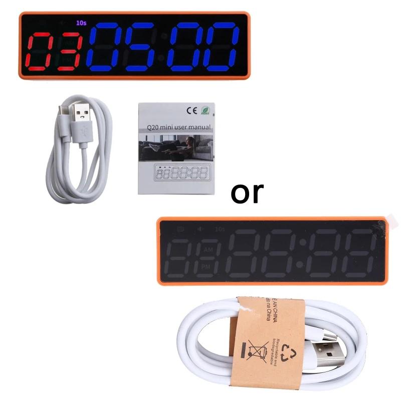 Gym Timer Clock Workout Timer Interval Clock Stopwatch Count Down/Up Interval Timer LED Fitness Training Timer Outdoor