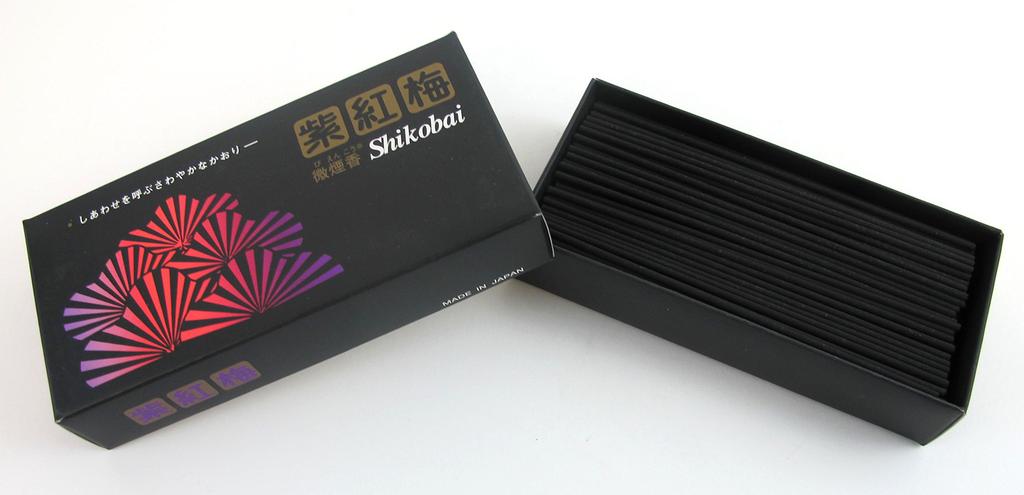 Seijudo slight smoke incense purple red plum small