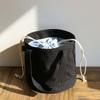 Canvas Drawstring Lunch Handbag Large Capacity Handheld Insulated Bag  Camping