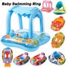 Baby Swim Ring Float Pool Swimming Toddler Swim Floats Inflatable Mattress Shade Months Sun Pool Beach Water Pool Accessories