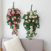 Yousheng Искусственный Цветок Ротанг Украшение 6 Голов Поддельная Подвесная Роза Лоза Растения Искусственный Шелковый Цветок Ротанг для DIY Свадебная Комната Фон Украшение