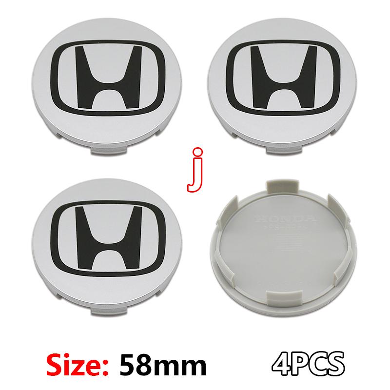 4Pcs ABS Car Wheel Center Hub Center Cap 58mm 69mm Rim Hub Dustproof Cover Emblemem For Honda Accord CRV XRV Civic Odyssey Acces