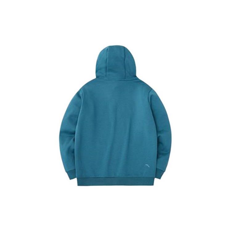 Anta Толстовка с капюшоном из флиса с принтом букв, мужская, матросская, синяя 152341738N-2