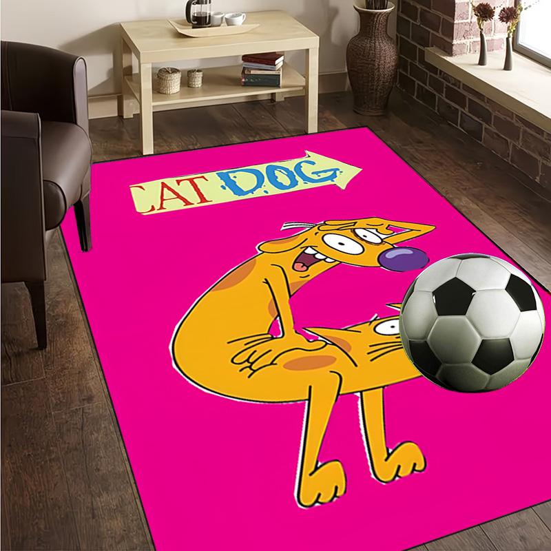 Cat Dog Adventure Rug Office Carpet Non-Slip Mat, Chair Rug Floor Covering for Gaming, Bedroom, Living Room , Home Decor Christmas Gift
