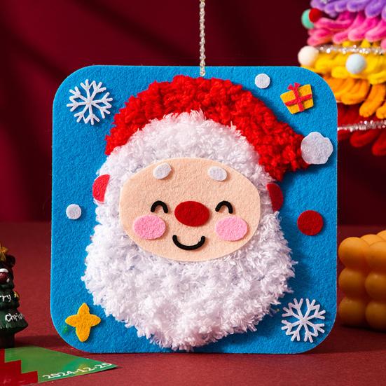 DIY Christmas Embroidery Kit for Beginners Cute Santa/Stocking/Gingerbread Sewing Projects Xmas Needlepoint Kit for Kids Adults