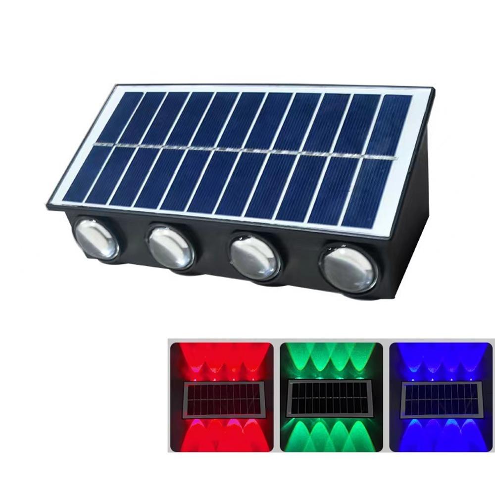 IP65 Waterproof 4/6/8 LED Solar Light Up and Down Fence Solar Lamp Modern Solar Wall Lamp Porch