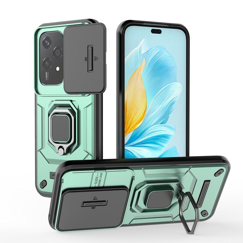 For Honor 200 Lite 5G Case Shockproof Armor Ring Case For Honor200 Honor 200Lite 5G Slide Camera Lens Protection Cover