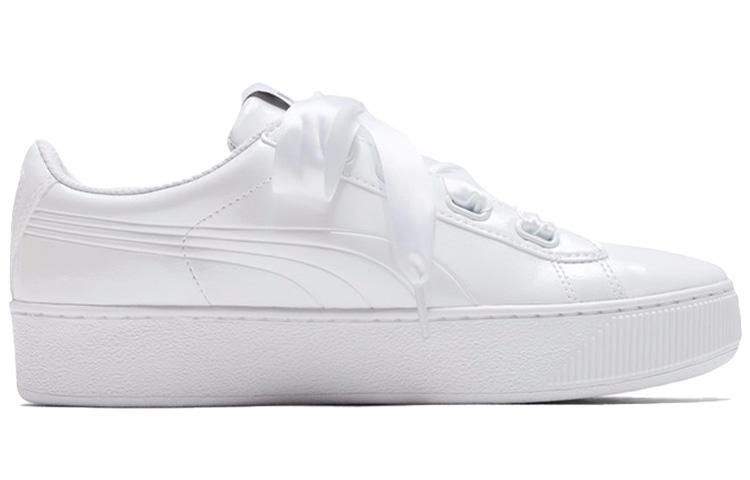 Puma Женские платформенные кроссовки Vikky с лентами Белые 366419-02