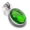 Natural Peridot Gemstone Handmade 925 Sterling Silver Jewelry Pendant 1.97" H9D93