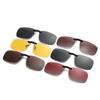 Non-polarized Ultralight Small Clip On Sunglasses Anti-glare Men Day Night Vision Lens Car Driving Glasses