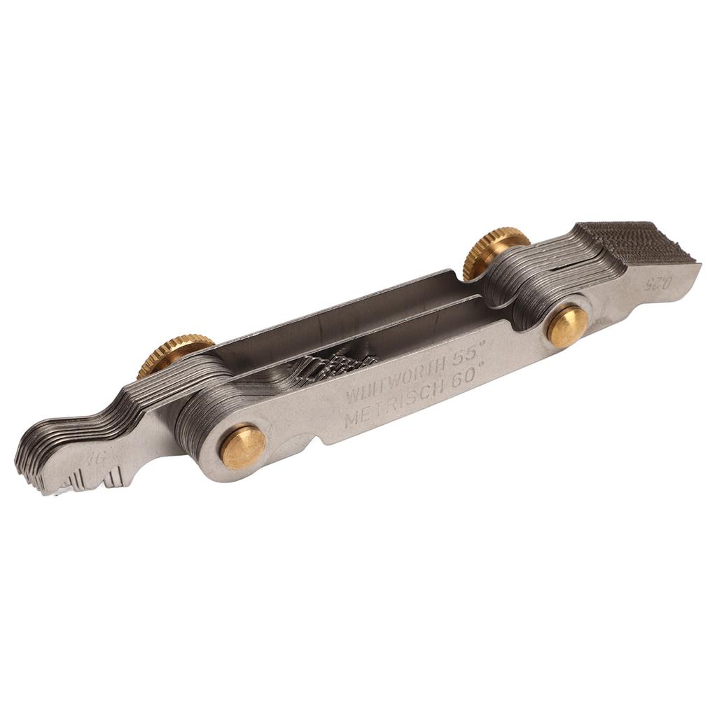 Измеритель резьбы 55 градусов 60 градусов 52 лезвия метрический имперский инструмент для измерения шага винта из нержавеющей стали