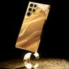 Позолоченный чехол для телефона из закаленного стекла, совместимый с Galaxy S26 S25 S24 S23 S22 Ultra Plus. Имеет дизайн золотой дюны.