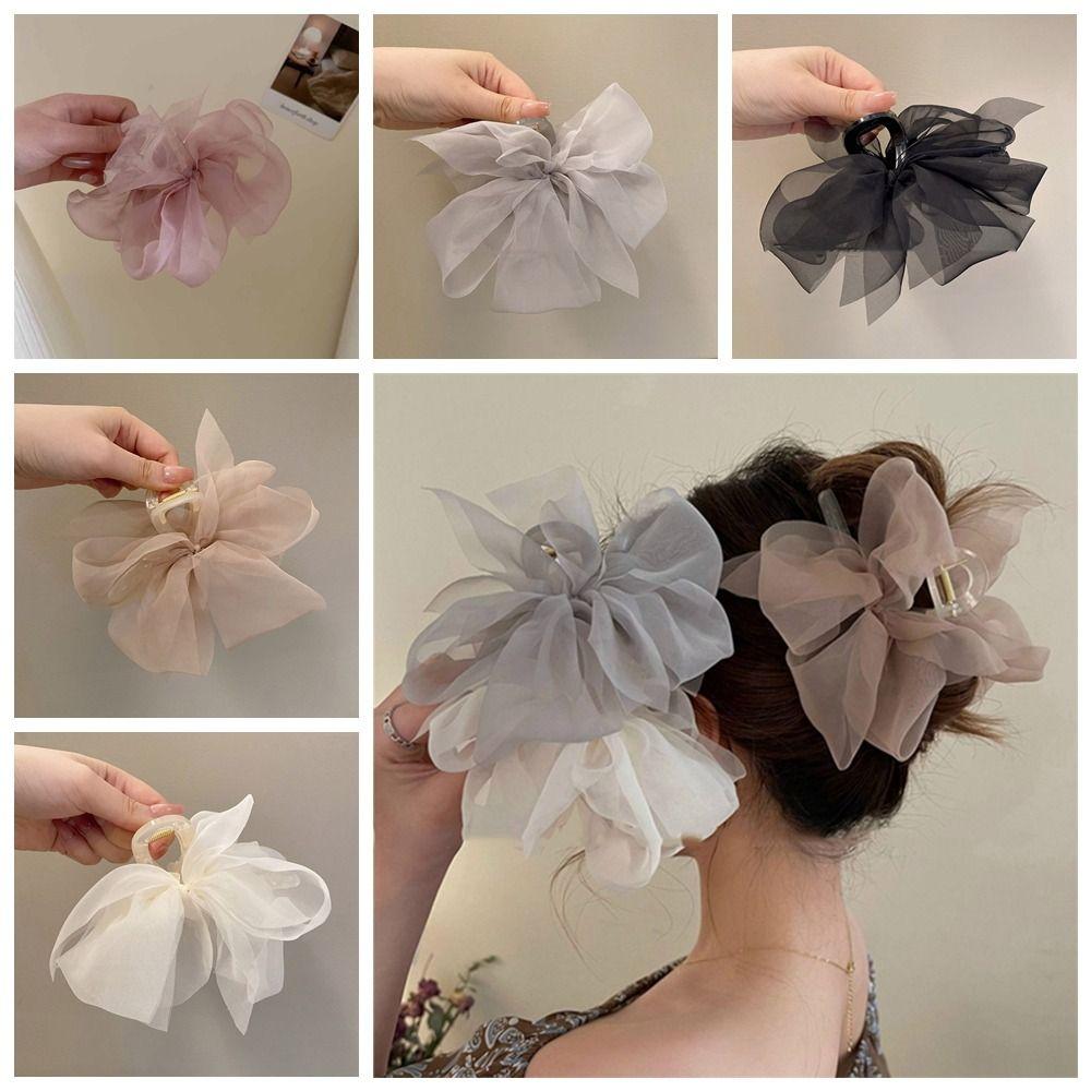 Large Hairpin Fashion Headwear Korean Shark Clip Bow Hair Claw Hair Crab Clip Women Hair Clip