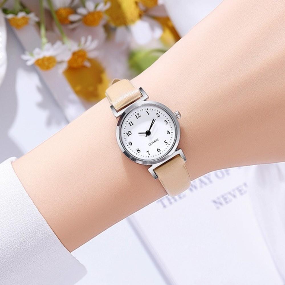 Stainless Steel Quartz Watch PU Leather Strap Ladies Wristwatches Fashion Women Watch Gifts