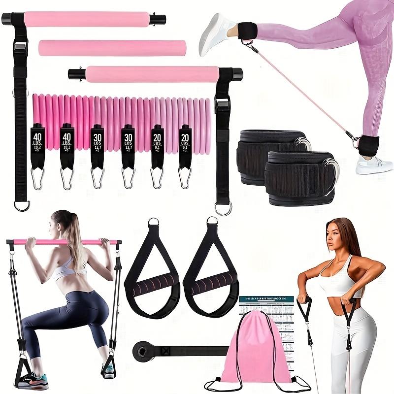 14pcs Pilates Bar Set With 6 Resistance Bands Multi Functional Fitness Puller Workout Equipment For Home Gym Stretching Training
