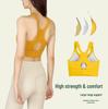 Qiaoyi High-Strength Shockproof Sports Bra for Running & Fitness - Fixed Cup Design for Large Chest