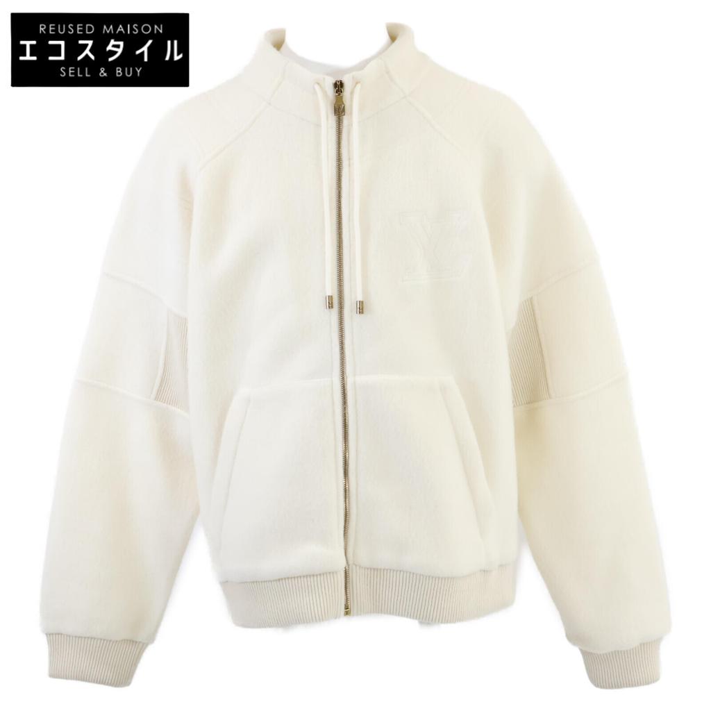 Louis Vuitton Domestic Regular 1AGJXH Quilted Texture Wool Blouson Jacket XL Milky whiteUsed