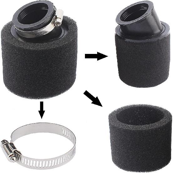 Universal 41mm 42mm 43mm Angled Double Foam Pod Performance Filter 50cc 70cc 90cc 110cc 125cc ATV Quad Scooter Go Kart Moped Pit Dirt Super Pocket