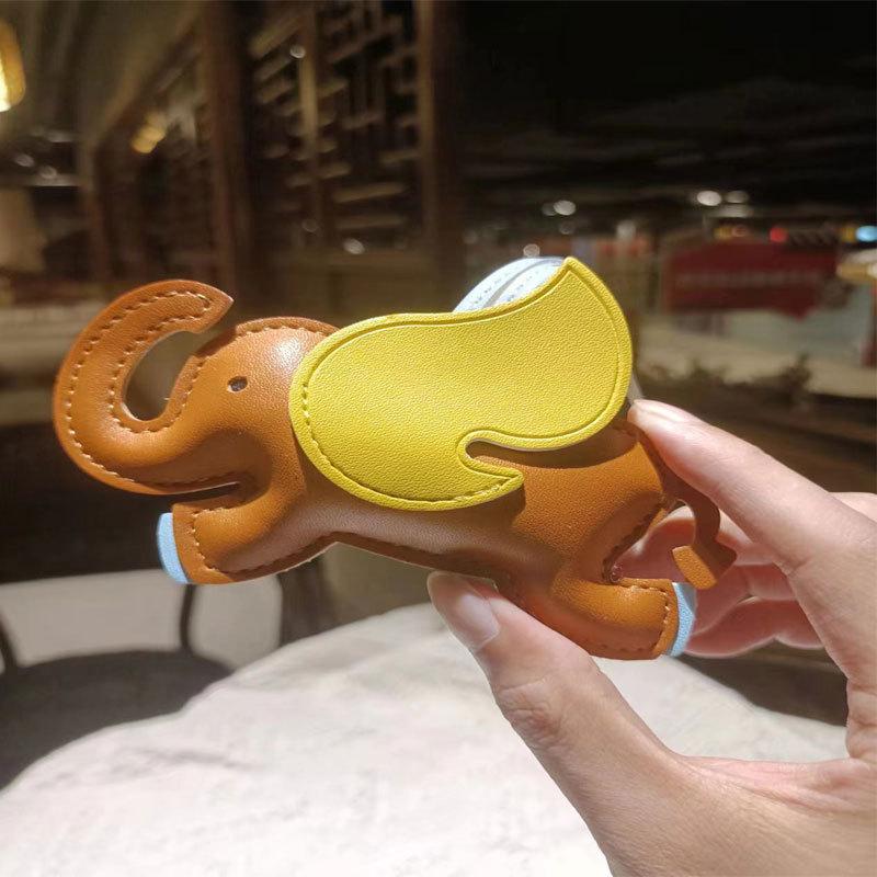 Новая подвеска ручной работы из кожи Dumbo Bag, креативный брелок в виде животного, милый кулон в виде слона