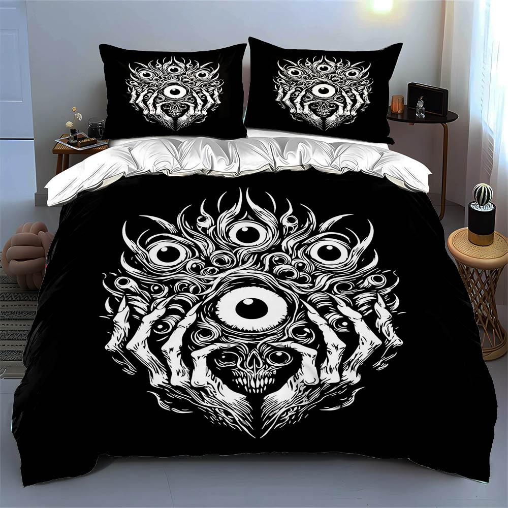 Skull eye pattern. Bedding Duvet cover sets Duvet covers Pillowcases gifts (1 * Duvet Cover 2 * Pillowcases, without duvet insert)