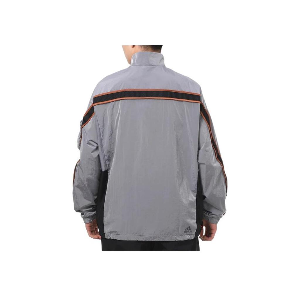Adidas Спортивная куртка с воротником-стойкой и полумолнией Мужские куртки Черный Серый GP0843