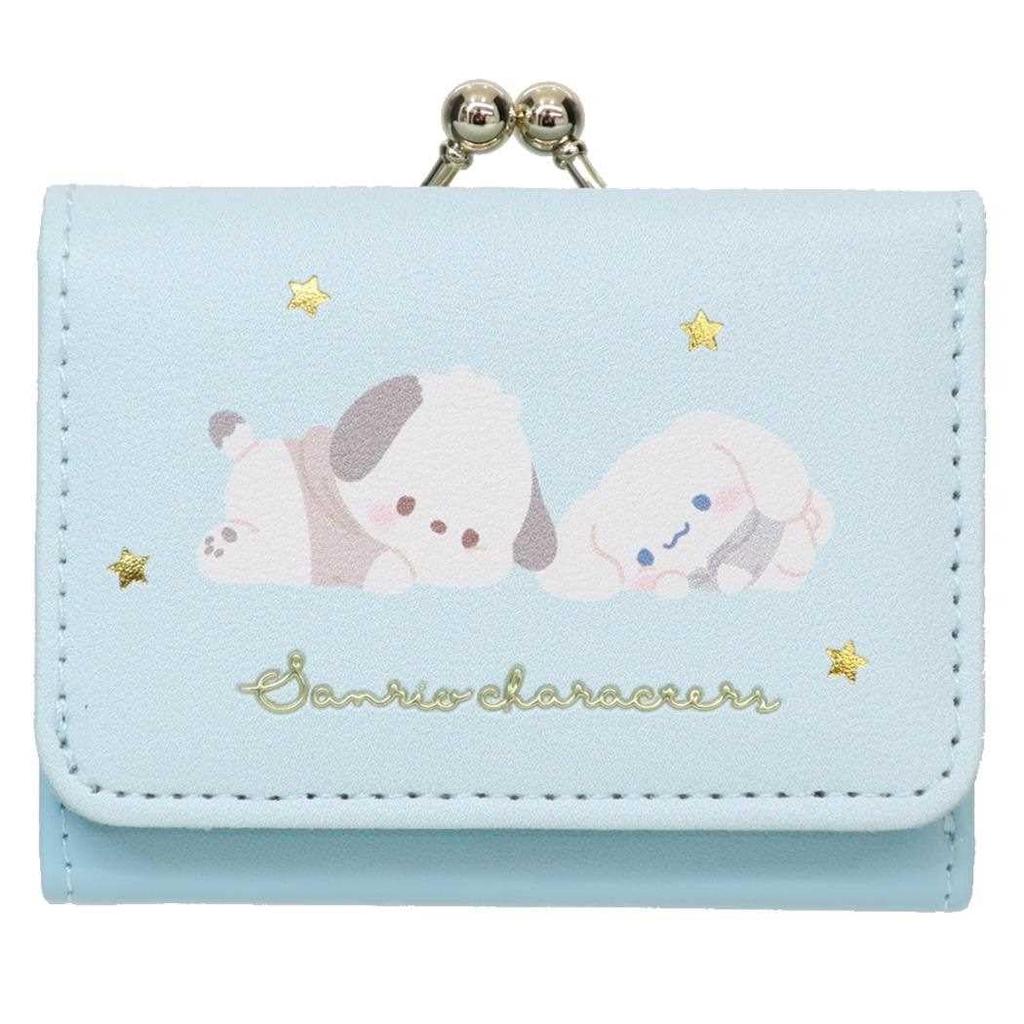 Маримо Крафт Персонажи Микс Sanrio Chill Time Ш95 x В80 x Складной кошелек, Персонажи, Синий, Компактный, Женский, Синий, Прибл.. D30мм, SRSJ-1066