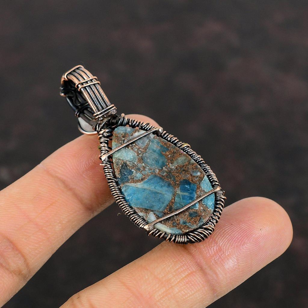 Подвеска из медного неонового апатита «Дерево жизни», ювелирное изделие из медной проволоки, подвеска из медной проволоки ручной работы, подвеска из радужного лунного камня, ювелирное изделие из драгоценных камней