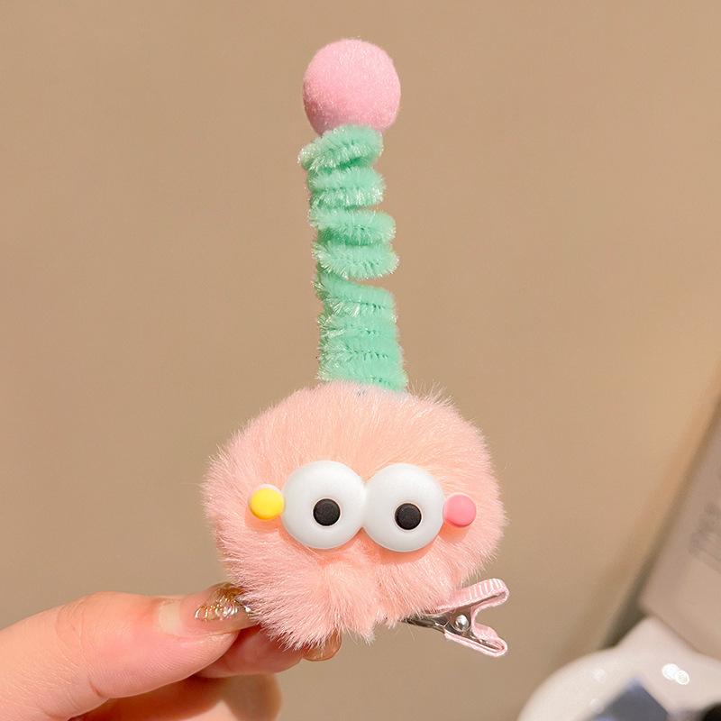 1PCS Cute Princess Large Eye Hair Ball Girls Hairpins Children Headwear Hairgrip Hair Clips Barrettes Hair Accessories