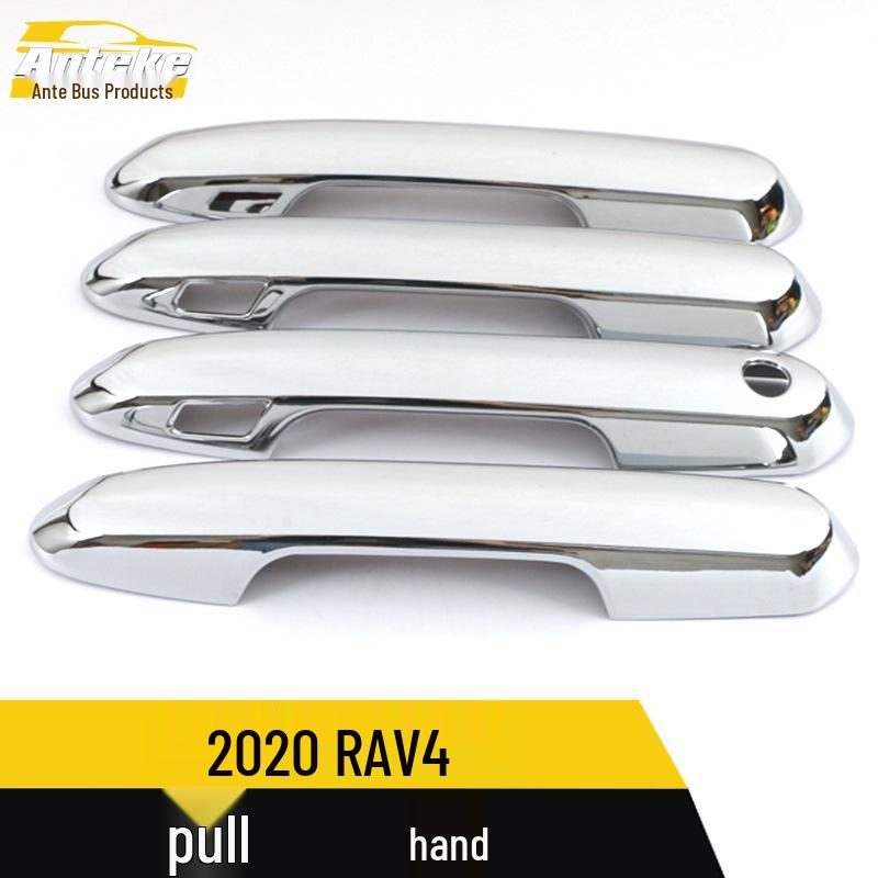 RAV4 Handle Trim: Bright Strip & Door Buckle Decoration