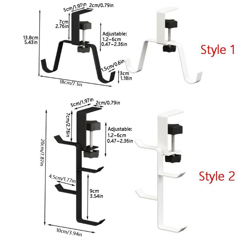 Punch-free Table Desk Hanger Adjustable Handbag Rack Holder Backpack Storage Hook for Desk Side