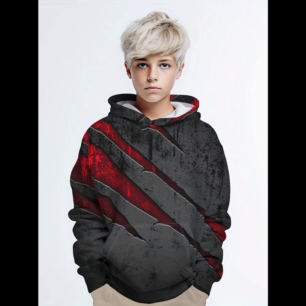 Kids Clothes Boys Hoodies  Digital Print Tops Kids Spring Fall Clothes Casual Pullover Outdoor Children Sweatshirt