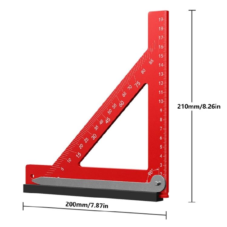Woodworking 90 Degree Precision Square Edges Marking Tool, Aluminum Carpentry Pocket Marking Square Right Angled Ruler