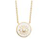 [Q8158] - Gold Plated Necklace 'Cléopatra' White Gold (eye) - 15 Mm