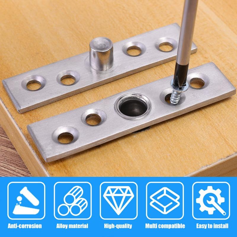 1/4 шт. Шарнир поворотный из нержавеющей стали 360 градусов вращающиеся шарниры скрытый вал вверх-вниз мебельный сверхпрочный осевой шарнир