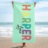 Personalized Beach Towel Custom Name Beach Towel Soft Absorbent Customized Bath Towel for Kids Adults Couples Friends Bridesmaid