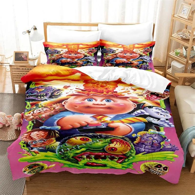 3D Printed Garbage Pail Bedding Set,Duvet Cover Comforter Bed Set Quilt Cover Pillowcase,King Queen Twin Size Boys Girls Adults