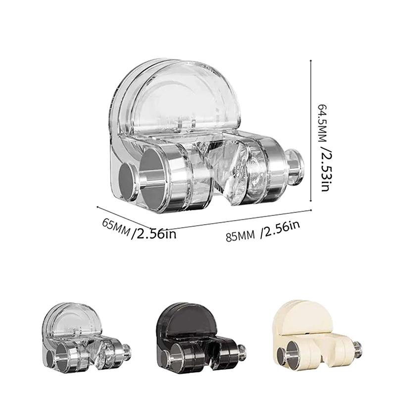 Wall Mounted Shower Bracket Hanging Base Punch-Free Shower Head Holder 360 ° Rotation Self-Adhesive Shower Nozzle Holder Kitchen