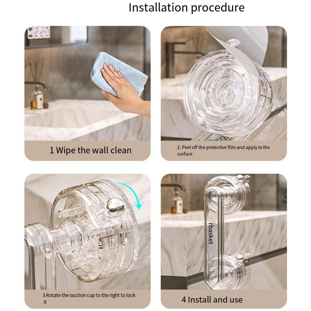 Anti-slip Sliding Door Handle Waterproof Wardrobe Door Handle Suction Cup Door Handle Bathroom