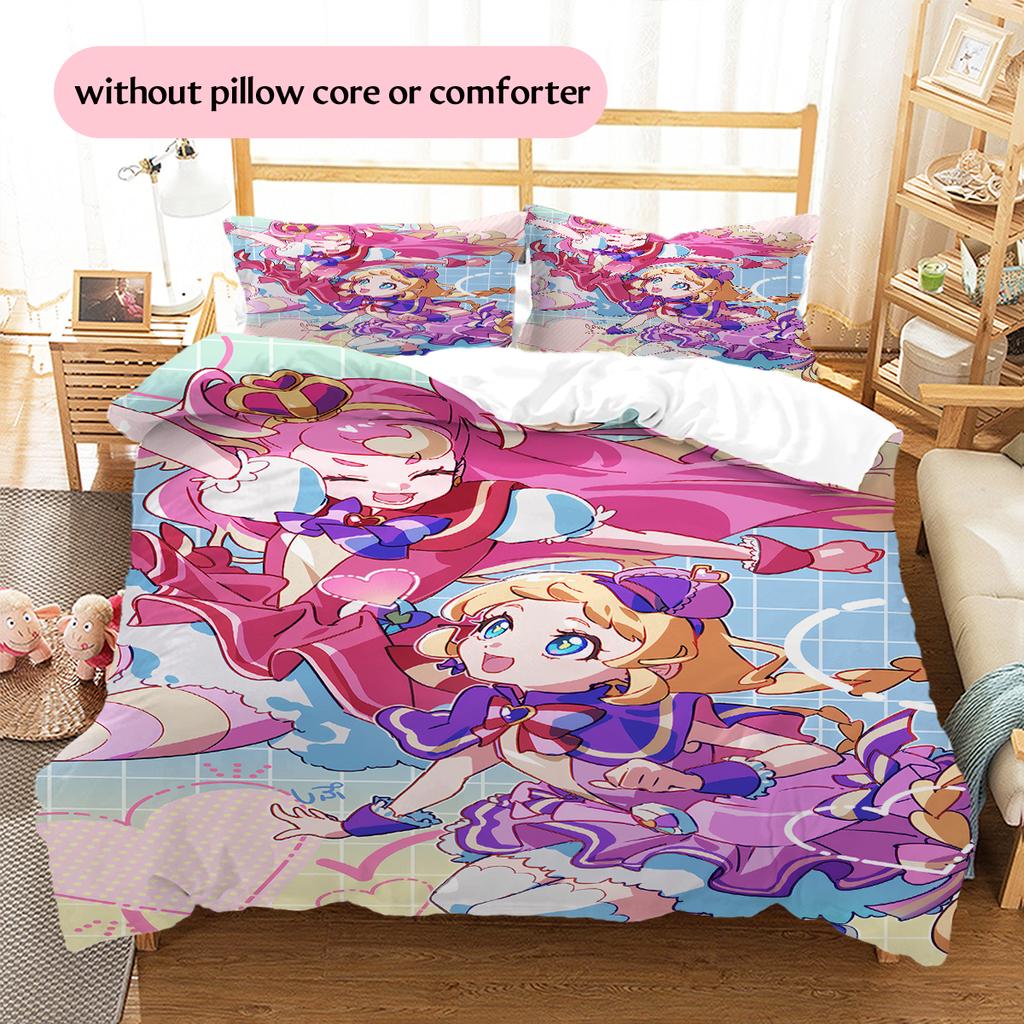 Постельное белье Pretty Cure Best Friends: пододеяльник и наволочки, Постельное белье для фанатов Pretty Cure, Идеальный подарок.chl