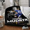 Chelsea Fc Football Player Customize Text Blanket Throw Customizable Blanket Comfortable Versatile for Chair Living Room Office Chair Livingroom