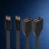 Плоский силиконовый OTG кабель-адаптер Type C на USB 2.0 для подключения флешек, кардридеров, мышей, клавиатур