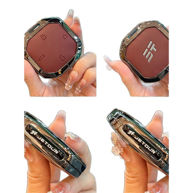 Кожаный чехол для ключа с металлическим зажимом для моделей Jetour Freedom 2024-2025