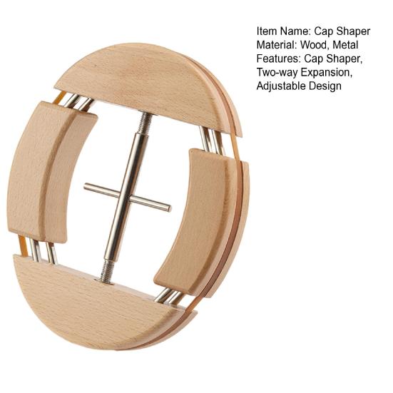 Cap Shaper Adjustable Hat Stretcher Two-Way Expansion Durable Wood Expander for Cowboy Hats Baseball Caps