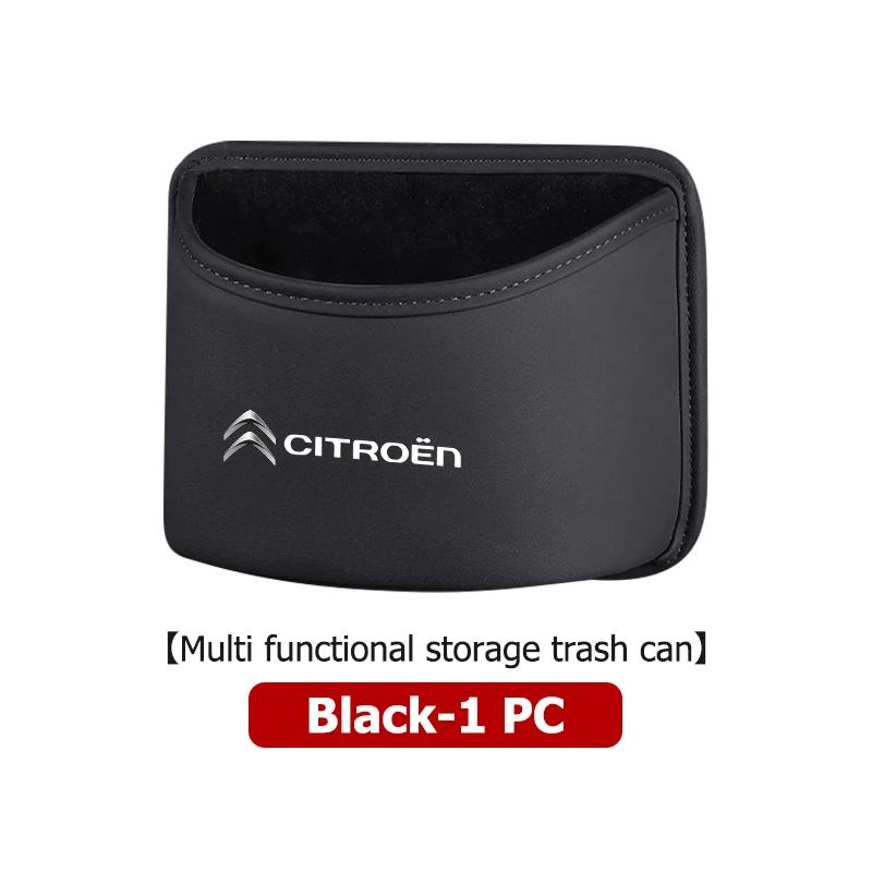 Leather Car Trash Bin Hanging Garbage Dust Case Storage Box For Citroen Grand Berlingo Jumper Celysee Xsara Picasso Aircross