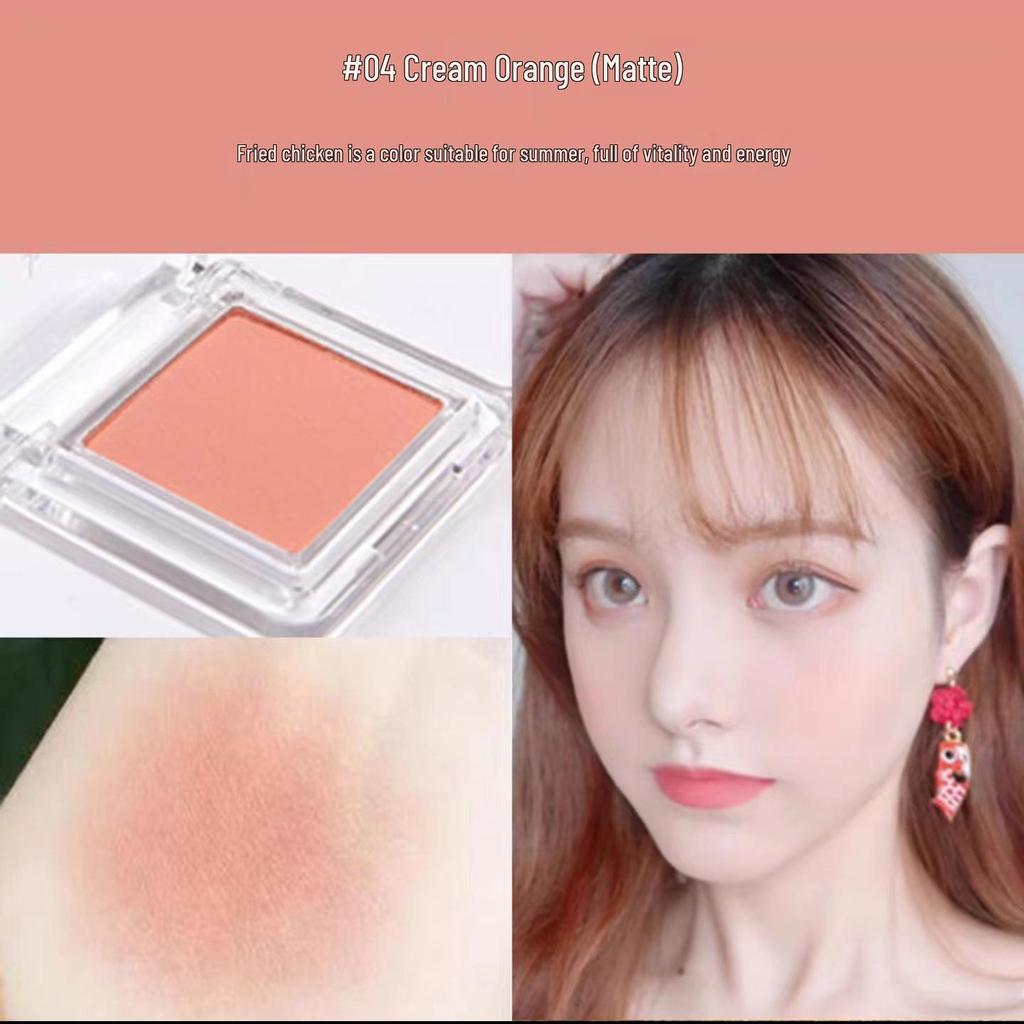 MEIBAOGE Multi-Color Matte Blush Palette: Purple, Blue, Peach, Natural, Milk Apricot