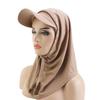 2 Pcs/Set Adjustable Fit Sun Hat with Built-In Drawstring Shawl Extended Brim Full